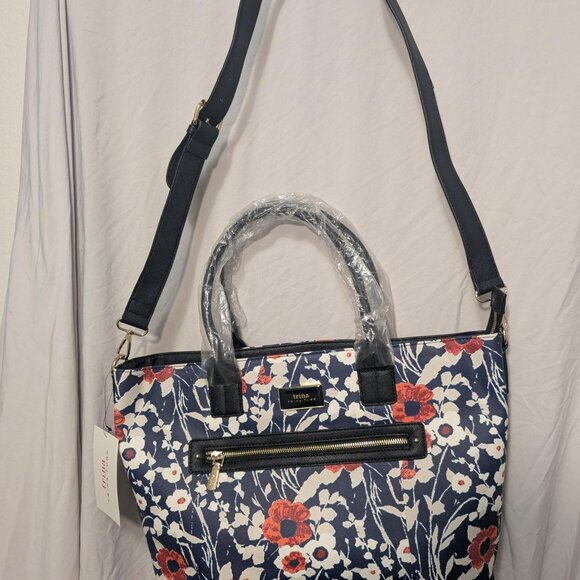Trina Turk Floral Tote with Crossbody Strap, New with Tags - Picture 6 of 8